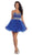 Crystal Embellished Strapless A-Line Cocktail Dress