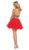 Crystal Embellished Strapless A-Line Cocktail Dress