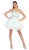 Crystal Embellished Strapless A-Line Cocktail Dress