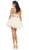 Crystal Embellished Strapless A-Line Cocktail Dress