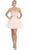 Crystal Embellished Strapless A-Line Cocktail Dress