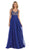 Dazzling Sleeveless Beaded and Laced Scoop Neck A-Line Evening Dress
