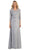 Sleeveless Floral Evening Dress