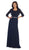 Styllish Long Chiffon Formal Dress with Quarter Length Jacket