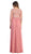 Quarter Sleeve Illusion Empire Formal Dress