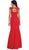 May Queen - MQ-1217 Lace V-neck Trumpet Evening Dress