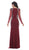 May Queen - Long Sleeve Mermaid Prom Dress with Metallic Lace Applique and Rhinestones