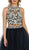 Halter Embellished Bodice Two-Piece Cocktail Dress