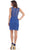May Queen - Sleeveless Illusion Jewel Sheath Cocktail Dress in Blue