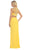 Two Piece Illusion Jewel Sheath Evening Dress