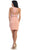 May Queen - Embellished Illusion Halter Sheath Cocktail Dress in Pink