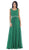 Jeweled V-Neck Chiffon A-Line Prom Dress