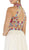 Multi-Floral Embroidered Bodice Two Piece Long Evening Dress