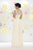 May Queen - MQ1428 Cap Sleeve Lace Applique Long Dress in White
