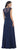 May Queen - MQ1428 Cap Sleeve Lace Applique Long Dress in Blue