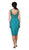 May Queen - MQ1485 Embroidered V-Neck Sheath Cocktail Dress