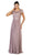 May Queen A-line Lace Chiffon Evening Dress - 1 pc Mauve In Size L Available In Mauve