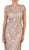 Floral Lace Overlaid Sheath Mother of the Bride Dress