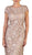 May Queen - MQ1488 Floral Lace Overlaid Sheath Mother of the Bride Dress