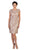 Floral Lace Overlaid Sheath Mother of the Bride Dress