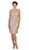 May Queen - Cap Sleeve Floral Overlaid Sheath Dress in Neutral