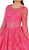 Sheer Long Sleeve A-line Cocktail Dress