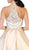 High Halter Neck Bejeweled Cocktail Dress