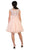 May Queen - MQ1498 Lace Pleated A-Line Cocktail Dress In Pink