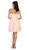 Floral Embroidered Strapless Cocktail Dress