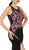 Sleeveless Mesh Embroidered Slit Evening Dress