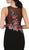 May Queen - Sleeveless Mesh Embroidered Slit Evening Dress