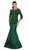 May Queen - MQ1501 Beaded Illusion Bateau Trumpet Evening Dress