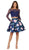 Lace and Floral Two-Piece Cocktail Dress