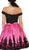 May Queen - MQ1504 Two Piece Off-Shoulder Cocktail Dress In Black and Pink