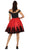 May Queen - MQ1504 Two Piece Off-Shoulder Cocktail Dress In Black and Red