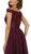 May Queen - MQ1514 Lace Overlaid Off-Shoulder A-Line Bridal Gown in Purple