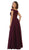 May Queen - MQ1514 Lace Overlaid Off-Shoulder A-Line Bridal Gown in Purple