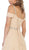 May Queen - MQ-1515 Ruched Off Shoulder Bridal Dress in Neutral