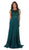 May Queen - MQ1519 Cap Sleeve Soutache Adorned A-Line Bridal Gown in Green