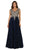 Embellished Scalloped V-neck A-line Prom Dress