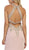 May Queen - MQ1538 Gilded Halter Neck Trumpet Dress In Pink