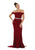 May Queen MQ1545 Embellished Off-Shoulder Sheath Dress - 1 pc Dusty Rose In Size 12 Available