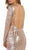 May Queen - MQ1552 Embellished Long Sleeve Trumpet Dress In Pink