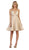 May Queen - MQ1566 Strappy Sweetheart A-Line Cocktail Dress In Neutral