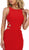 May Queen - MQ1571 Sleeveless Banded Contoured Cutout Gown In Red