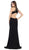 May Queen - MQ1579 Multi-Cutout Beaded Halter Sheath Gown In Black