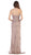 May Queen - MQ1585 Embroidered Sweetheart Sheath Dress With Train In Purple