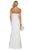 May Queen - MQ1585 Embroidered Sweetheart Sheath Dress With Train In White