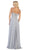 May Queen - MQ1588 Sequin Embellished A-Line Gown In Silver