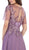 May Queen - MQ1589 Embroidered Sheer A-Line Evening Dress In Purple